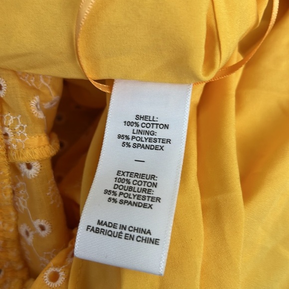 NWT LIKELY Isabella Yellow Floral Eyelet Embroidered Cutout Mini Dress size 10 - Picture 14 of 14